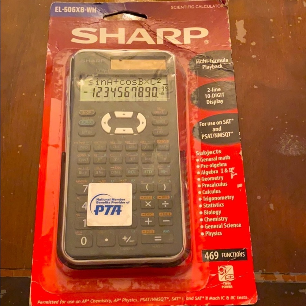 New Sharp black scientific calculator